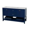 thumbnail image 3 of Lakeshore 60" Double Bathroom Vanity with Royal Blue Cabinet and Engineered White Top, 3 of 6