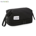 thumbnail image 2 of BadPiggies Double Layer Cosmetic Bag Large Makeup Bag, 2-in-1 Ethereal Portable Organizer for Women Daily Brush Toiletry Travel Cases (Black), 2 of 8