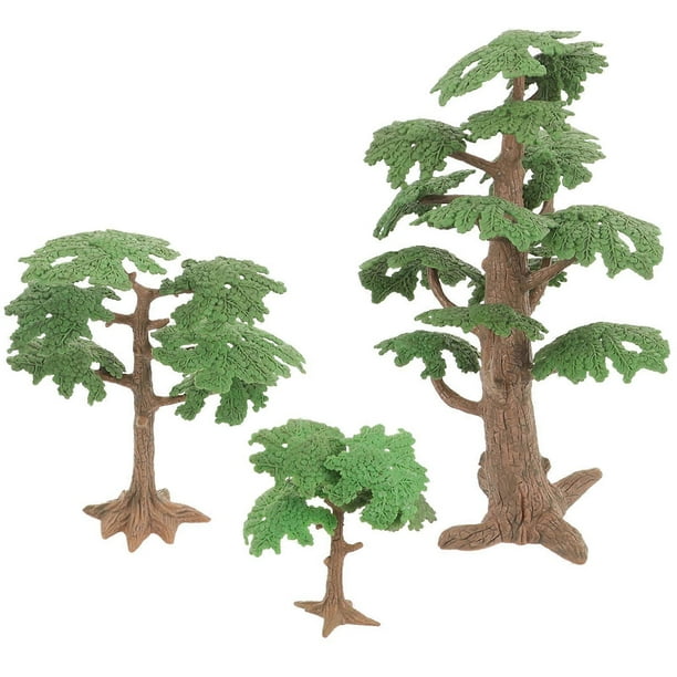 3pcs Artificial Tree Models Miniature Landscape Decor for Train Scenery DIY Projects Garden Decoration Realistic Small Plant Ornaments Vivid Scenes
