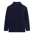 thumbnail image 3 of LittleSpring Toddler Boys Mock Neck Fleece Pullover, Long Sleeve, Navy Blue, Size 4T, 3 of 6