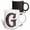Multicolor, variant on 3drose, Pretty Image of Ruby Jeweled Monogram Letter G, 11oz Two-tone Red Mug
