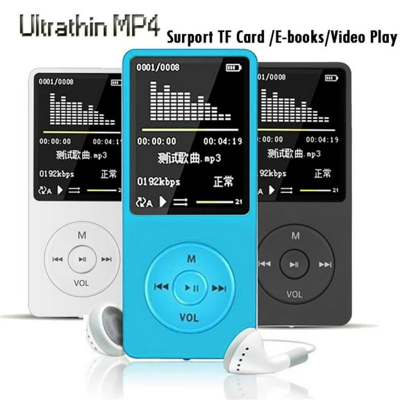 Jacenvly 2024 New 70 Hours Playback Mp3 Mp4 Lossless Sound Music Player Fm Recorder Card up to 128Gb Portable