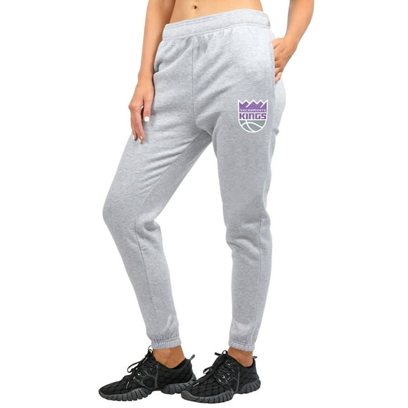 Ultra Game NBA Sacramento Kings Relax Fit Jogger, Heather Gray, Large