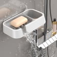 thumbnail image 5 of Cadancy Self Draining Soap Dish for Bathroom Kitchen Sink, Silicone Soap Saver with Drainage Tray, Waterproof Shower Countertop Holder Non Slip Rack Home Accessory, 5 of 6