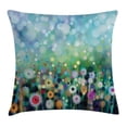 thumbnail image 1 of Watercolor Flower Home Decor Throw Pillow Cushion Cover, Dandelion Seeds in Air Splashes Pollination Time Mother Earth Print, Decorative Square Accent Pillow Case, 24 X 24 Inches, Multi, by Ambesonne, 1 of 2