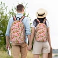 thumbnail image 4 of Easygdp Strawberry Floral Mochila de Lona Resistente para Laptop, Compatible con Laptops de 15 a 17 pulgadas, Ideal para Escuela, Trabajo y Viajes-Small, 4 of 5