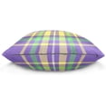 thumbnail image 2 of Coolnut Mardi Gras Tartan Plaid Pillow Covers Soft Crystal Velvet Decor Giftsative Cushion Covers Square Throw Pillow Covers Home Decor Gifts for Sofa, 16×16 Inch, 2 of 7