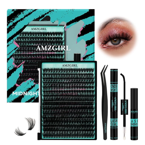 Kit de racimos de pestañas AMZGIRL LASH 320 piezas 100D DIY individual