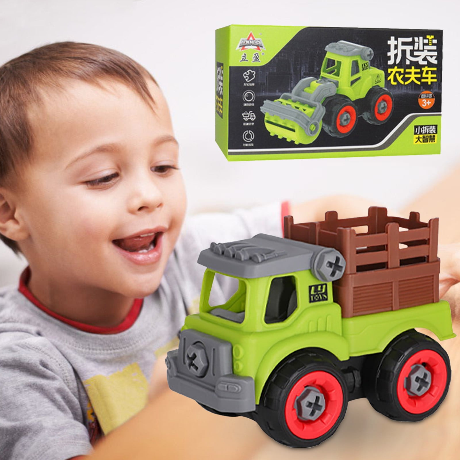 Toy Cars for 3 Year Old Boys Combination Car Toy Set Disassembly And