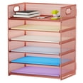 thumbnail image 1 of Organizador de papel Marbrasse, bandeja para cartas de 6 niveles, oro rosa, 1 of 6