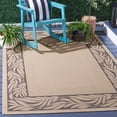 thumbnail image 2 of Safavieh Courtyard Micah Floral Indoor/Outdoor Area Rug, Sand/Gray, 5'3" x 7'7", 2 of 11