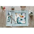 thumbnail image 2 of Vargottam Napperons - Napperon pour Table à Manger, Ensemble de 4 - Serviette en Coton Imprimée et Réversible - Napperons d'Intérieur pour Table de Maison et de Cuisine - Océan (Bleu Sarcelle), 2 of 5
