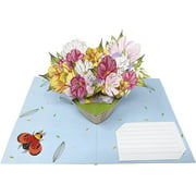 Gorgeous Flowers - WOW Greeting Pop Up 3D Card For All Occasions - Birthday, Love, Christmas, Mother's Day, Good Luck,