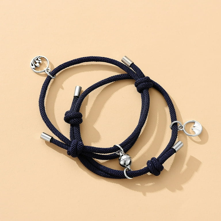 A Pair Of Couple Bracelet Set Ladies Men s Alloy Attracting