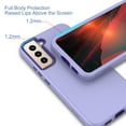 thumbnail image 3 of SaniMore for Samsung Galaxy S22 6.1" 2022 Case, Hybird Tri-layer Heavy Duty Protecetive Slim Silicone Shockproof Shell [Soft Anti-Scratch  Anti-Fingerprint] [Military-Grade Drop Tested], ight Purple, 3 of 6