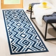 thumbnail image 3 of SAFAVIEH Cottage Lorin Geometric Chevron Indoor/Outdoor Area Rug Ivory/Blue, 5'3" x 7'7", 3 of 9