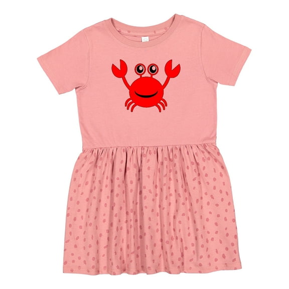 Inktastic Cute Red Crab Girls Toddler Dress