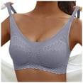 thumbnail image 4 of Siilsaa Daisy Bra Women's Cosnufy Sheer Balconette Bra Demi Unlined Plunge Mesh See Through Sexy Bras Underwire F,XXXXL, 4 of 6