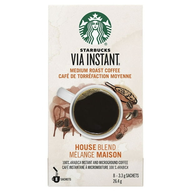 Starbucks® VIA InstantMC Mélange Maison 8 unités Torréfaction Moyenne Instant