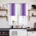 thumbnail image 2 of Purple White Ombre Kitchen Curtains Small Short 39 Inch Length, Modern Abstract Art Farmhouse Gradient Grommet Bedroom Living Room Curtains, Light Filtering Cafe Curtain Drapes 2 Panels Set 55''x39'', 2 of 9