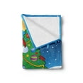 thumbnail image 2 of Santa Soft Flannel Fleece Throw Blanket, Santa Claus Waving Hello Behind a Colorful Xmas Pine Tree in Snowy Forest, Cozy Plush for Indoor and Outdoor Use, 50" x 70", Multicolor, by Ambesonne, 2 of 5