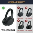 thumbnail image 2 of SOULWIT Replacement Earpads for Sony WH-1000XM4 (WH1000XM4) Headphones, Ear Pads Cushions with Noise Isolation Foam, Added Thickness, Without Affecting Sensor - Blue, 2 of 6