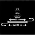 thumbnail image 4 of 3020EURDAT Expandable Strip Hooks [Expandable 2 Pack] [Reverse Hook] - Ideal for Carrying Items, Packing, Camping, Red, 60cm, 4 of 5