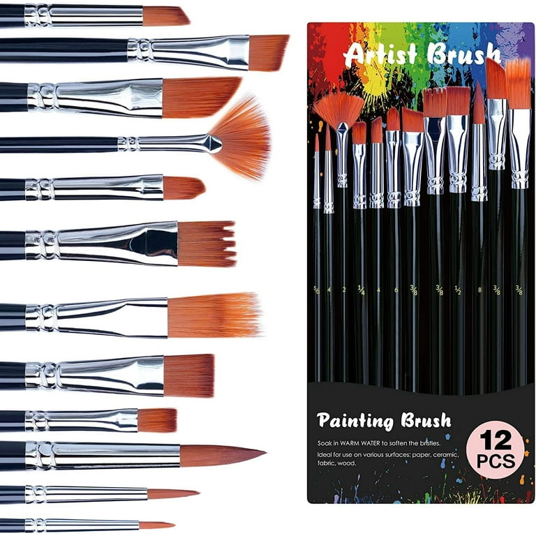 Acrylic Paint Set For Adults,Beginners,Kids-24 Colors(60ml,2oz) With 10  Brushes, Art Supplies for Canvas Fabric Clothes Ceramic Rocks & Pumkins