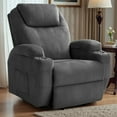 thumbnail image 2 of Furmax Electric Power Lift Recliner Soft Corduroy Chair Sofa with with 8 Vibrating Massages Ergonomic Lounge Chair with 2 Cup Holders and Side Pocket,Gray, 2 of 7