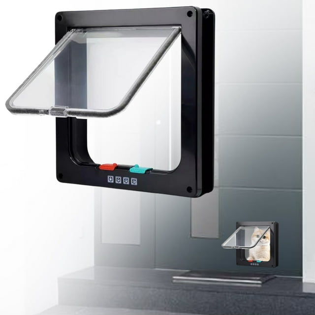 Pet Door Lockable Baffle Dog And Cat Locking Panels For Screen Doors/glass Doors Are Available In S XL Size And And Easy To Install With Brush Seals