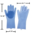 thumbnail image 2 of 1 Pairs Silicone Cleaning Brush Scrubber Gloves Heat Resistant Dish Washing, 2 of 2