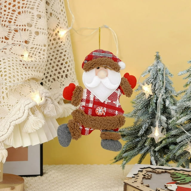 Fiudx Colgante de Muñeco de Baile Navideño, Adorno Ligero para Árbol de Navidad, Adorno Único para Decoración Navideña, Perfecto para Reuniones Familiares, Religiosas y Festivas, 26 G, Juego de 1 Pie