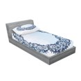thumbnail image 2 of Ambesonne Vintage Fitted Sheet & Pillow Sham Set, Floral Circle Illustration, Twin, Blue, 2 of 2