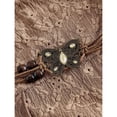 thumbnail image 4 of Brown Womens A-Line Lace Dress With Belt, Western Bohemian Style, Sleeveless, Maxi Length, 4 of 5