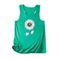 thumbnail image 3 of Gibobby Camiseta sin mangas de verano para mujer, camiseta sin mangas con gráfico de flores , camiseta informal para vacaciones(Verde,XG), 3 of 4