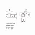 thumbnail image 3 of 100Pcs M4/M5/M6/M8 Carbon Steel T-Slot Nut Sliding T Nut Fasteners for Aluminium Profiles, 3 of 6