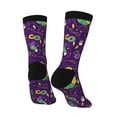 thumbnail image 3 of Goofa Mardi Gras and Donuts Printed Men's Crew Socks, Soft Durable Breathable Moisture-Wicking with Odor Control Cotton socks, 3 of 9