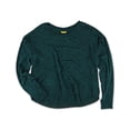 thumbnail image 1 of Aeropostale Suéter de pijama Heather Hi-Lo para mujer, verde, pequeño, 1 of 2