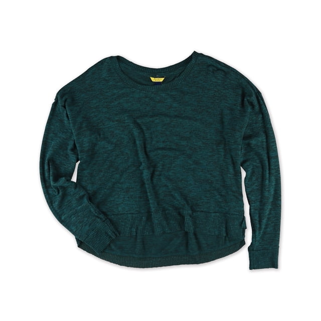Aeropostale Suéter de pijama Heather Hi-Lo para mujer, verde, pequeño