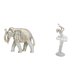 thumbnail image 1 of Figura De Elefante Tallada A Mano En Madera, Recuerdo Rústico Para Escritorio, Estantería O Como Adorno Navideño Moderno De Bailarina. Ideal Para Dormitorio, Chimenea, Oficina O Entrada., 1 of 8