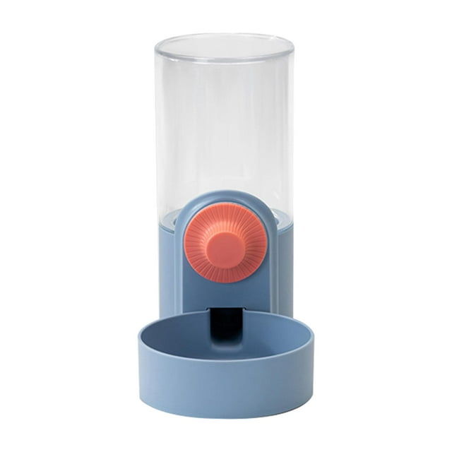 Dispensador de agua automático colgante Tazón de agua Conveniente Portátil Resistente a altas temperaturas 1L Llenado automático Bebedero para mascota Azul
