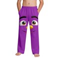 thumbnail image 2 of SGFCWSX Boys Lounge Pants Elastic Waist Loose Fit Soft Graphic Print Casual Pants for Kids Purple Size 9 Years, 2 of 9
