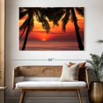 thumbnail image 3 of Elephant Stock Palm Tree Beach Sunset Wall Art - Horizontal Canvas Wall Art - Living Room Wall Decor - Beach Canvas - Black And Brown Decor - 51" x 34", 3 of 8
