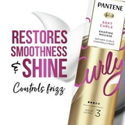 Pantene Mousse for Curly Hair, Foam Mousse for Women for Soft, Defined, 6.6 oz, 3 Count