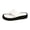 White, variant on Rokment Quilted Platform Flip Flops for Woman 2026 Beach Summer Trendy Casual Leather Chunky Flat Dress Slip on Comfortable Walking Backless Sandals Beige Size 6