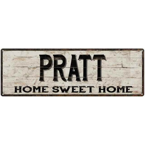 PRATT Rustic Home Sweet Home Sign Gift 6x18 Metal Decor 206180084500