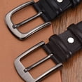 thumbnail image 2 of letairis 1/2/3/5 Wrapped Belt For Mens Pants - Prevents Cracking With Precise Sewing And Generous Cut edge coffee 1 Pc, 2 of 6