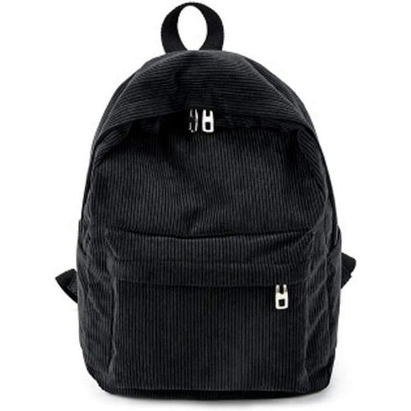 Zhuge Mochila vintage de pana para mujer, bolso escolar, informal, para ordenador, escuela, viaje, bolso de mano