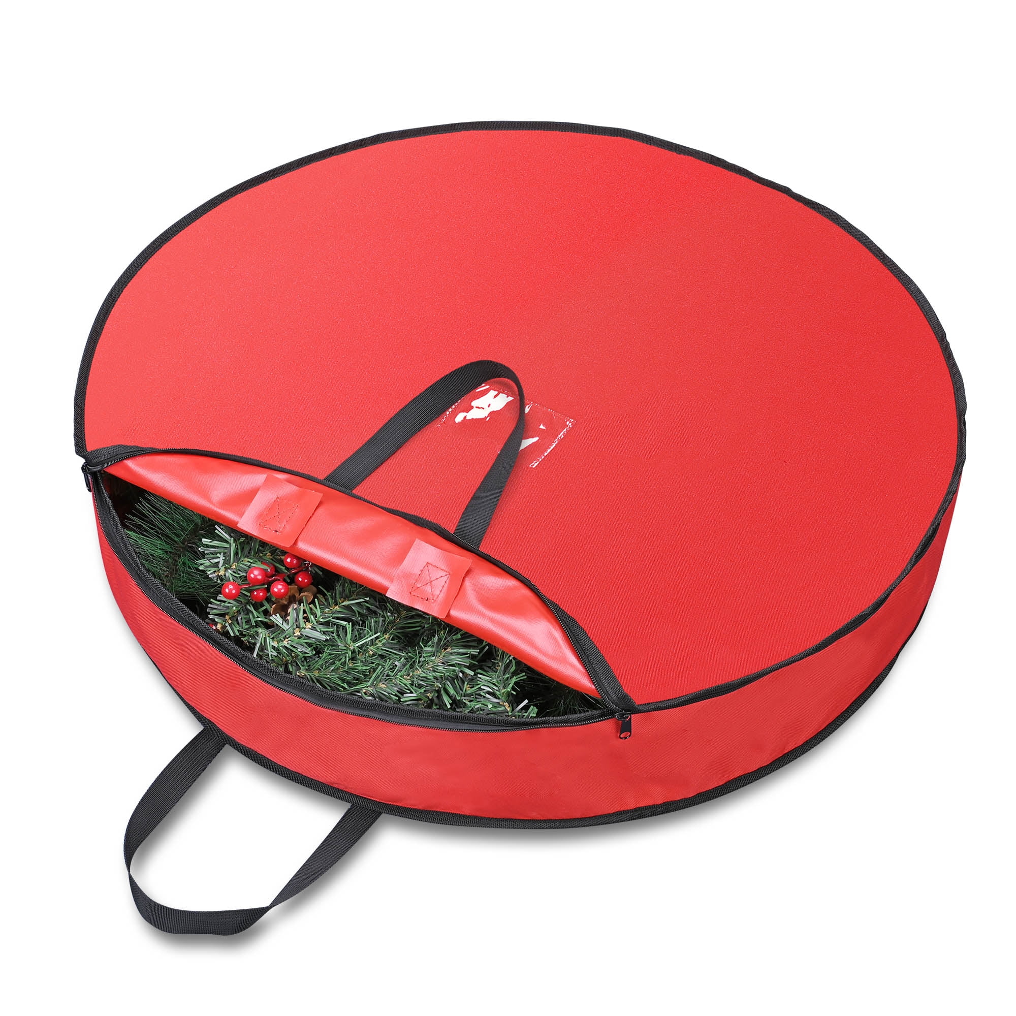30" Christmas Wreath Storage Bag Zipper Handle Garland Holiday