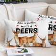 thumbnail image 2 of Deer Throw Pillow Covers, Wildlife Animals Farmhouse Country Elk Soft Breathable Pillow Cases with Invisible Zipper for Sleeping, King Size Pillowcases for Couch Bed Sofa Chair 20x36 Inches, 2 of 9